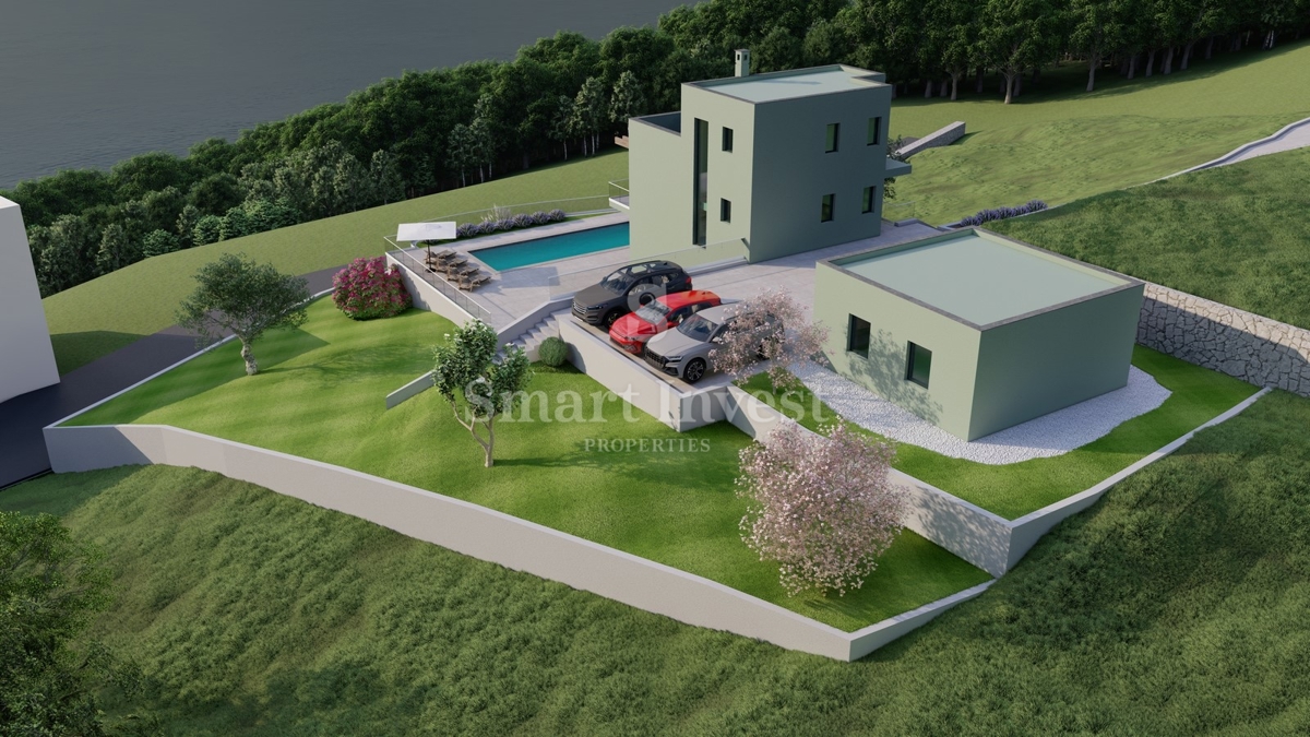 LAURANA - TULIŠEVICA, terreno di 1343 m2 con permesso di costruire