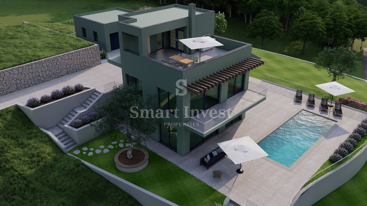 LAURANA - TULIŠEVICA, terreno di 1343 m2 con permesso di costruire