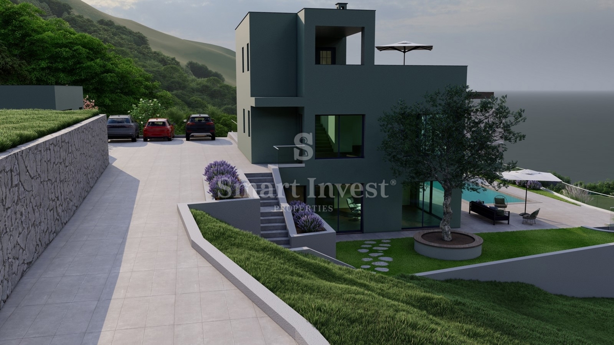 LAURANA - TULIŠEVICA, terreno di 1343 m2 con permesso di costruire