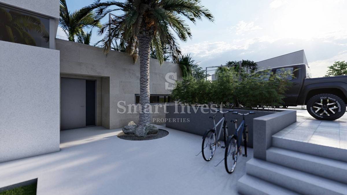 KRK - MALINSKA, villa moderna con piscina, palestra e vista mare (E)