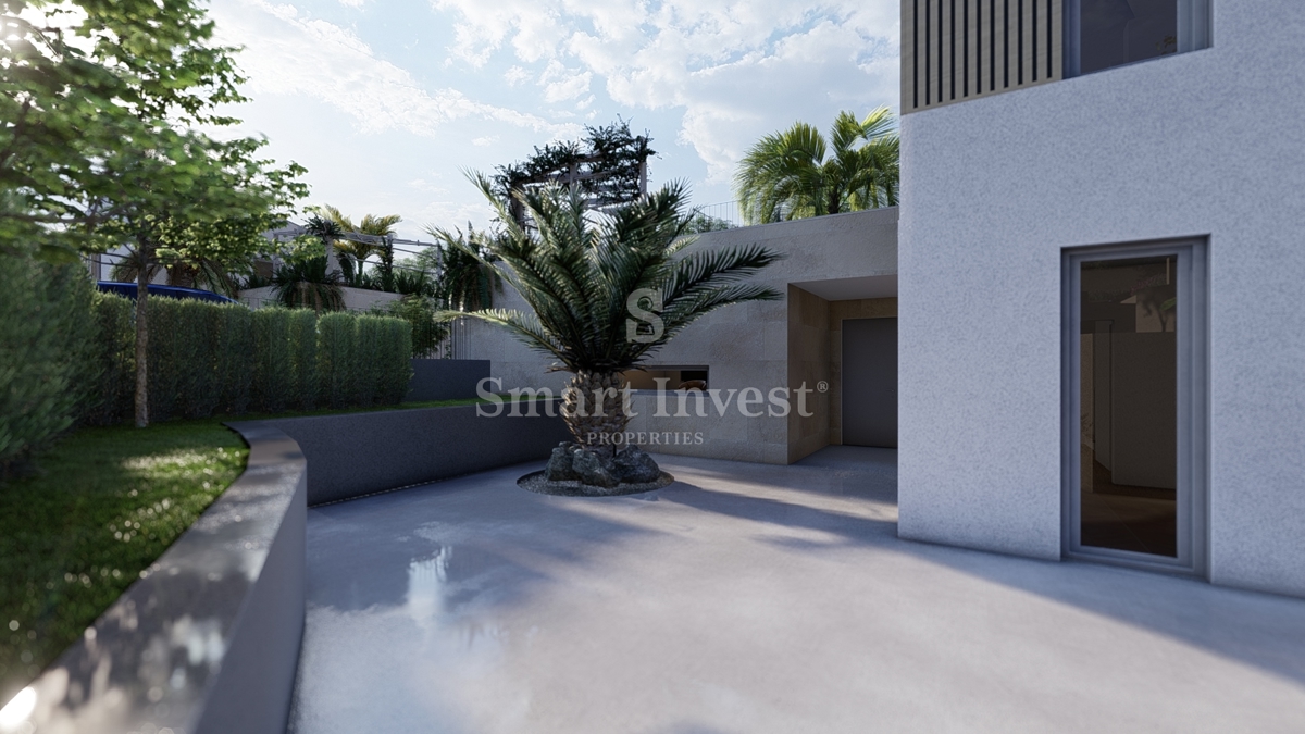 KRK - MALINSKA, villa moderna con piscina, palestra e vista mare (E)