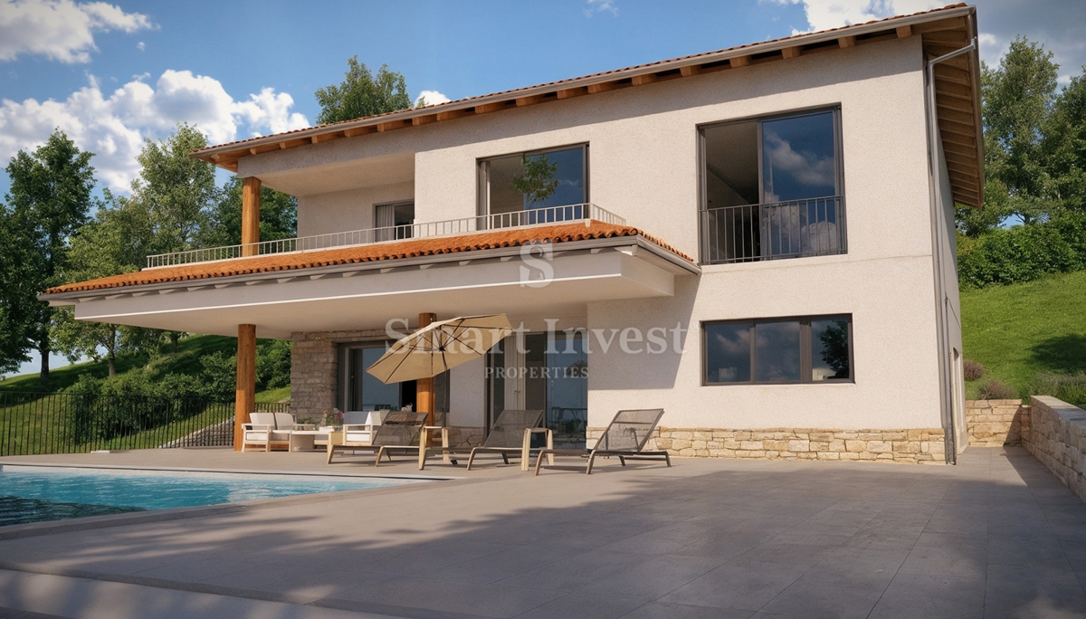 LOVRAN, terreno con permesso di costruire per una casa, vista mare