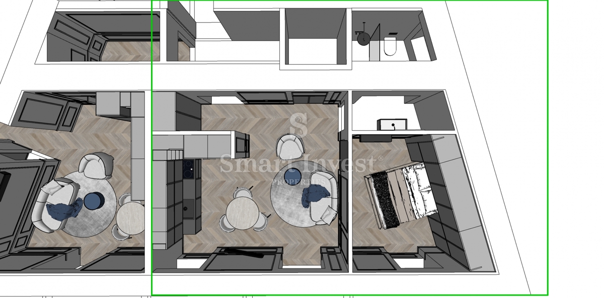 ABBAZIA, appartamento di lusso con balcone in un'antica villa vicino al mare
