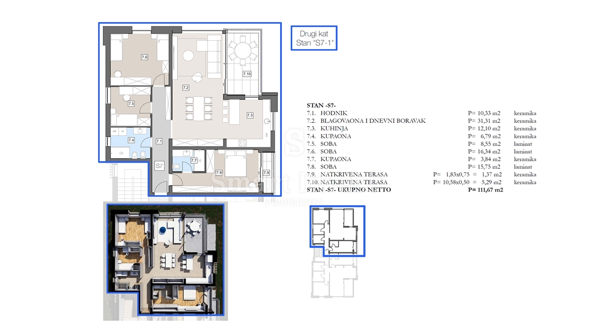ISTRIA - LABIN, appartamento con terrazza in moderno edificio di nuova costruzione