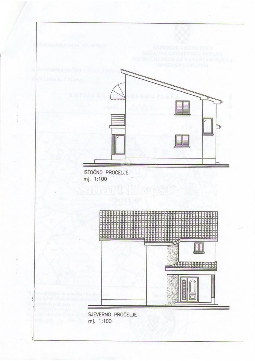 ABBAZIA - RUKAVAC, Terreno di 1117 m2 con permesso di costruzione per la casa, in vendita