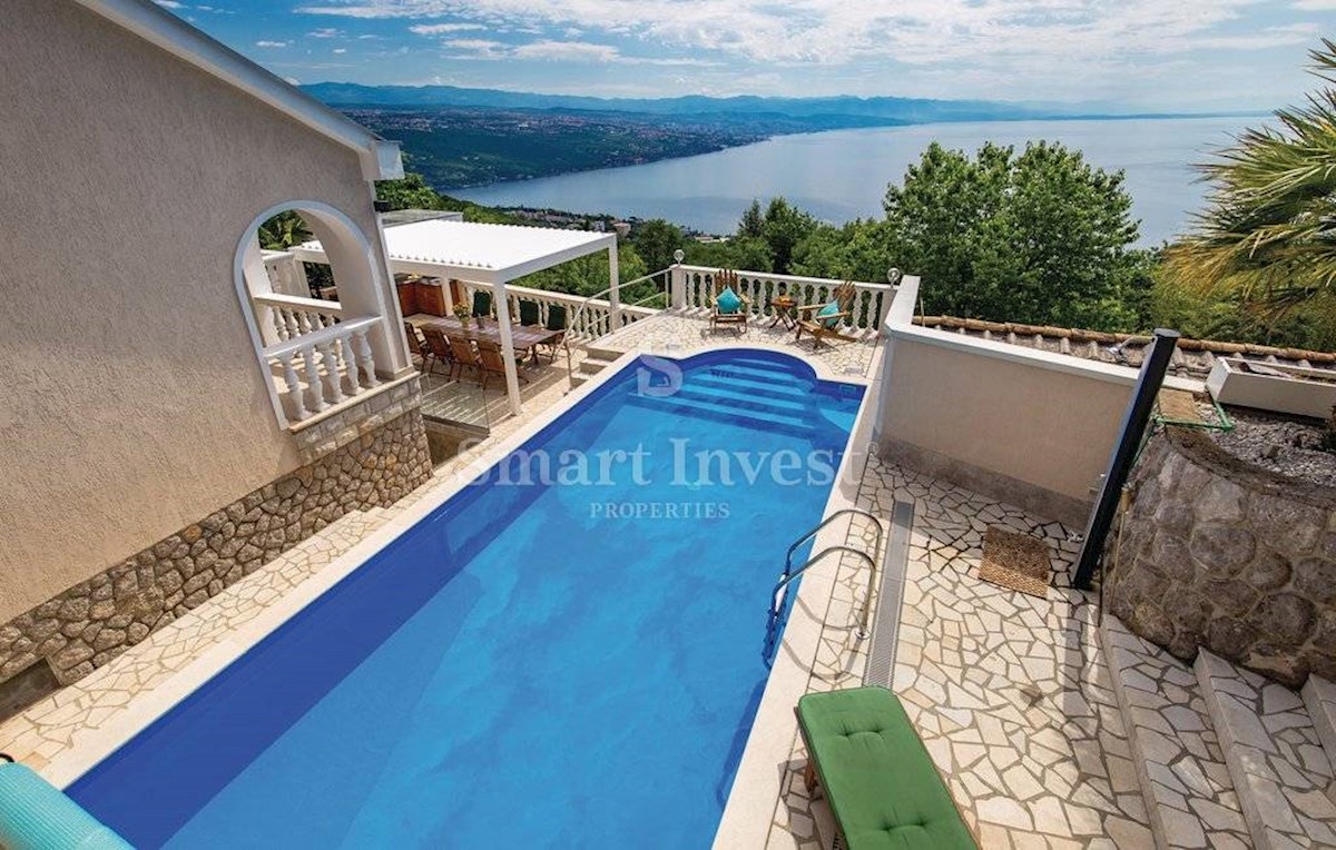 OPATIJA, Spacious house with pool and amazing panoramic sea view