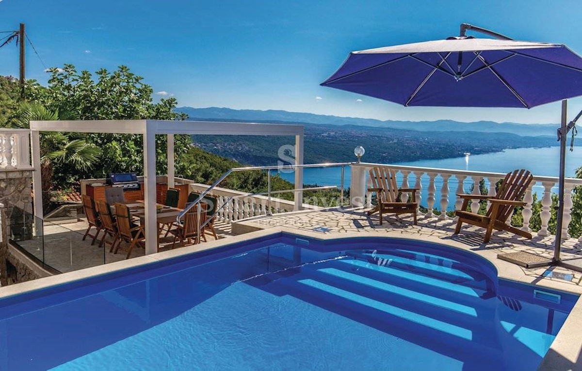 OPATIJA, Spacious house with pool and amazing panoramic sea view