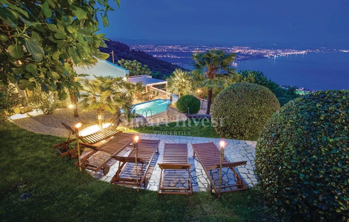 OPATIJA, Spacious house with pool and amazing panoramic sea view