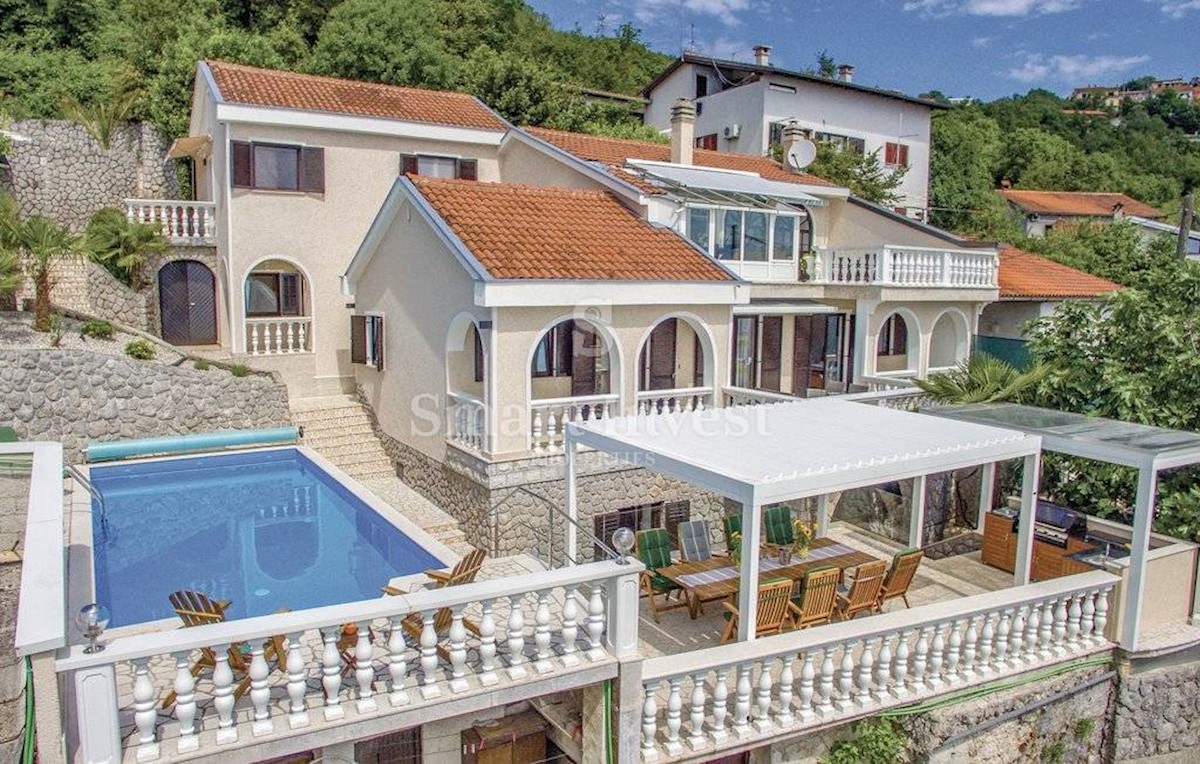 OPATIJA, Spacious house with pool and amazing panoramic sea view