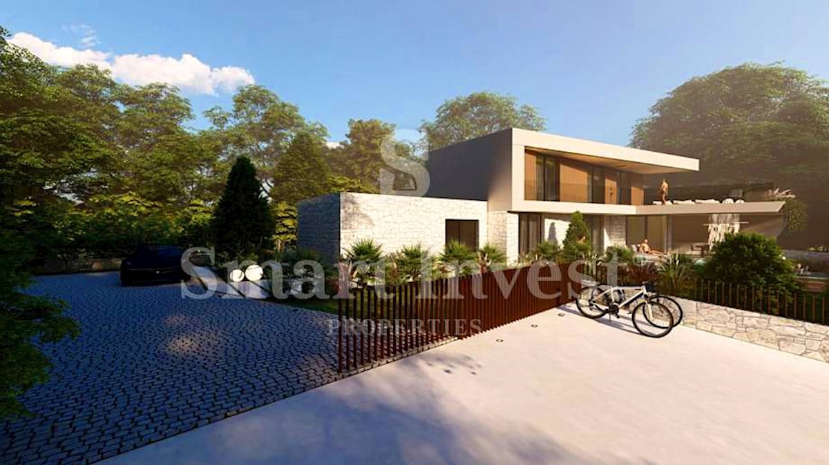 POREČ, LUXURY 4-BEDROOMS VILLA 5 km to the sea, under construction