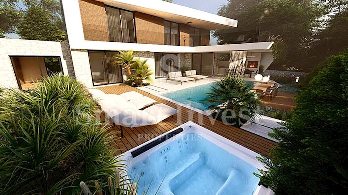 POREČ, LUXURY 4-BEDROOMS VILLA 5 km to the sea, under construction