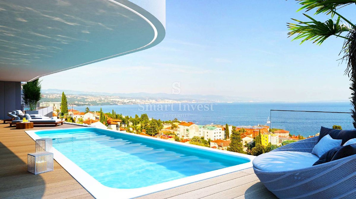 OPATIJA, Appartamento di lusso con piscina privata e vista mare (A)