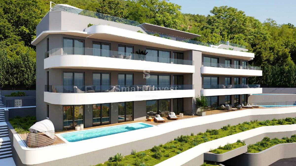 OPATIJA, Appartamento di lusso con piscina privata e vista mare (A)