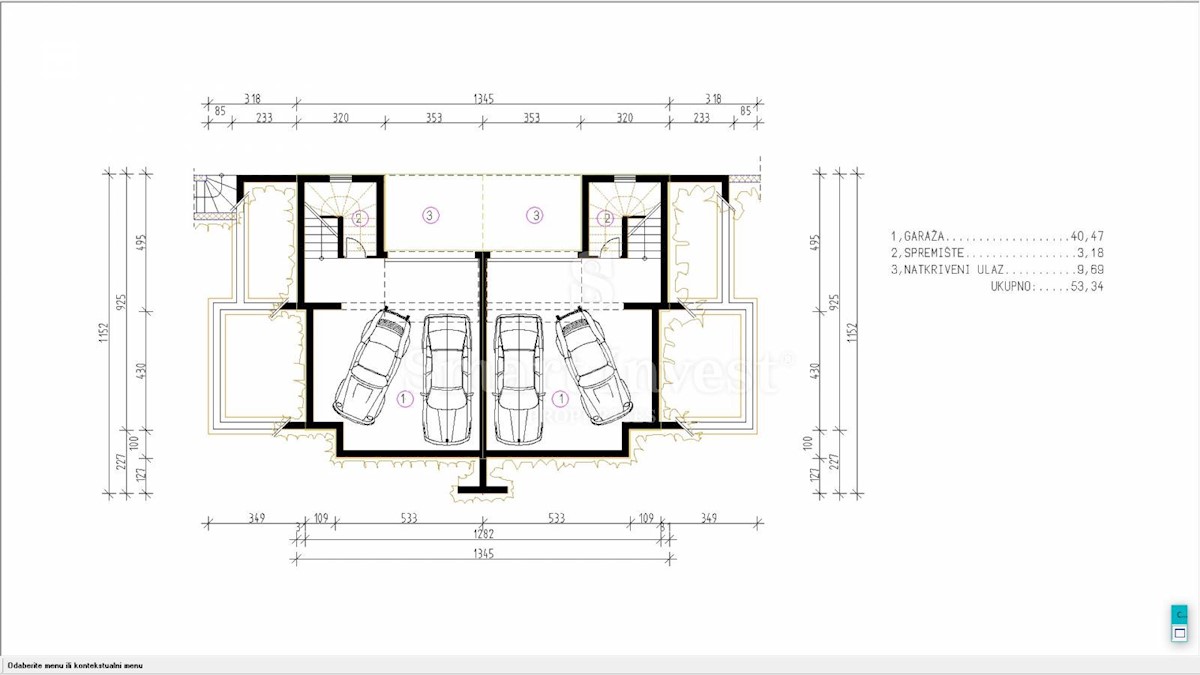 KOSTRENA, villa bifamiliare con piscina e vista mare, in costruzione