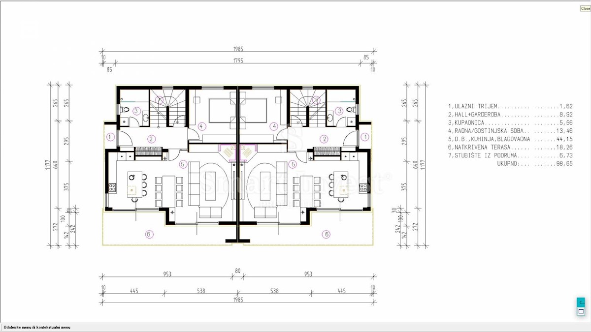 KOSTRENA, villa bifamiliare con piscina e vista mare, in costruzione