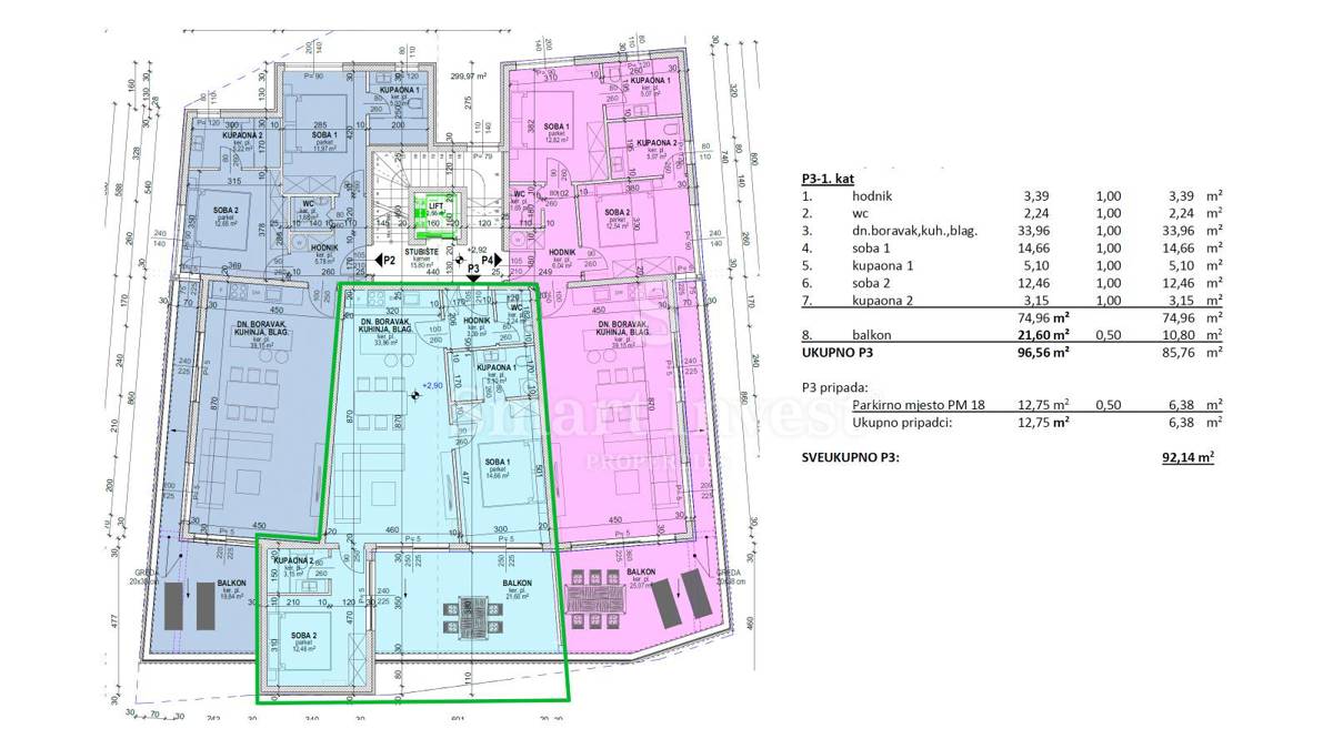 ABBAZIA, appartamento trilocale con vista mare e piscina comune