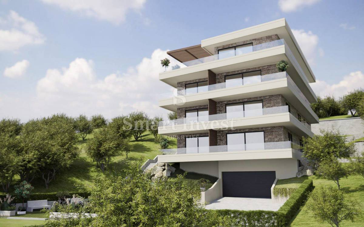 IČIĆI, appartamento trilocale con vista mare in un nuovo edificio con garage