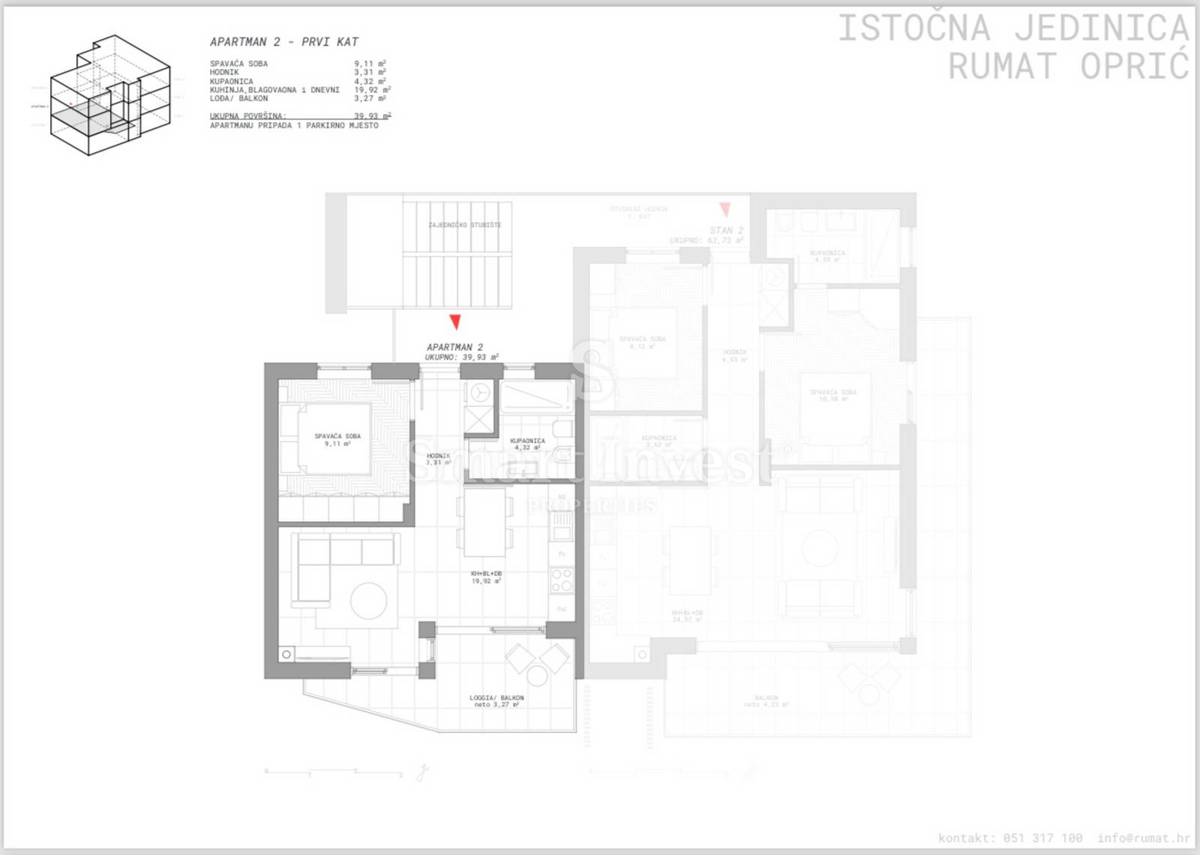 Appartamento Ika, Opatija - Okolica, 69,36m2
