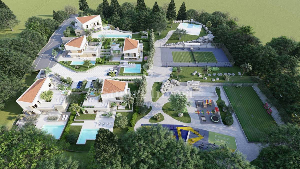 KRK - MALINSKA, villa moderna con piscina, palestra e vista mare