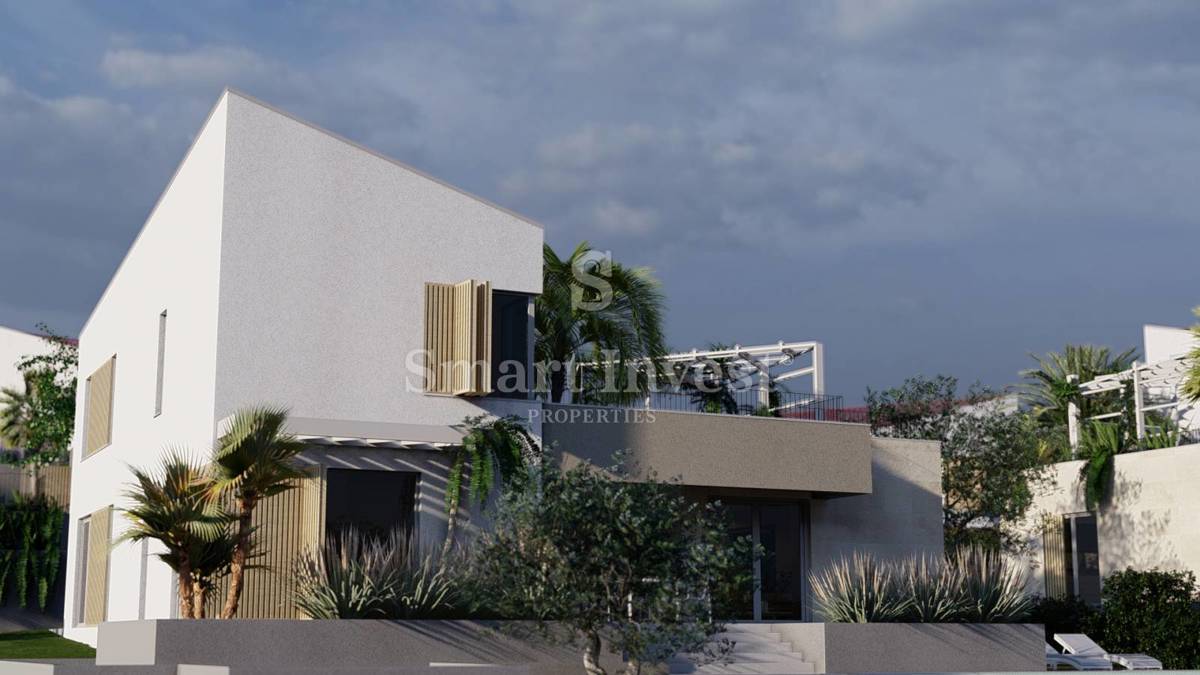 KRK - MALINSKA, villa moderna con piscina, palestra e vista mare