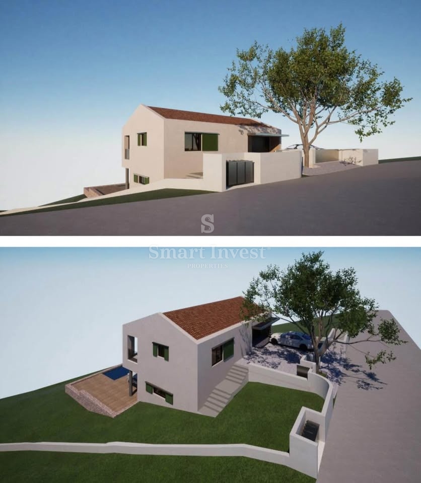 ISTRIA - SVETVINČENAT, terreno di 1215 m2 con permesso di costruire per una villa