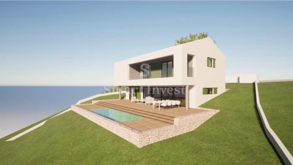 ISTRIA - SVETVINČENAT, terreno di 1215 m2 con permesso di costruire per una villa