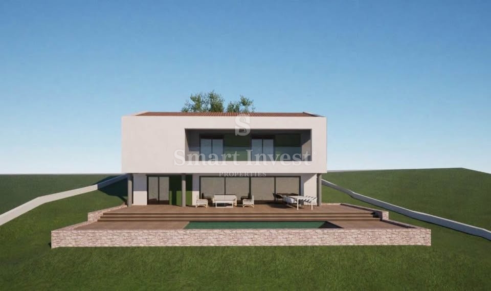 ISTRIA - SVETVINČENAT, terreno di 1215 m2 con permesso di costruire per una villa