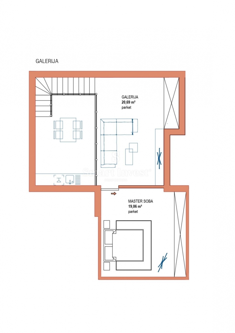 Appartamento Viškovo, 82m2