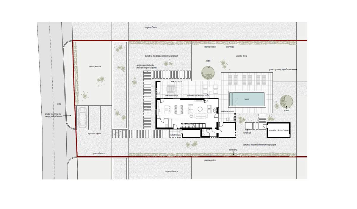 ISTRIA - LABIN, villa moderna con piscina e ampio giardino (P1)