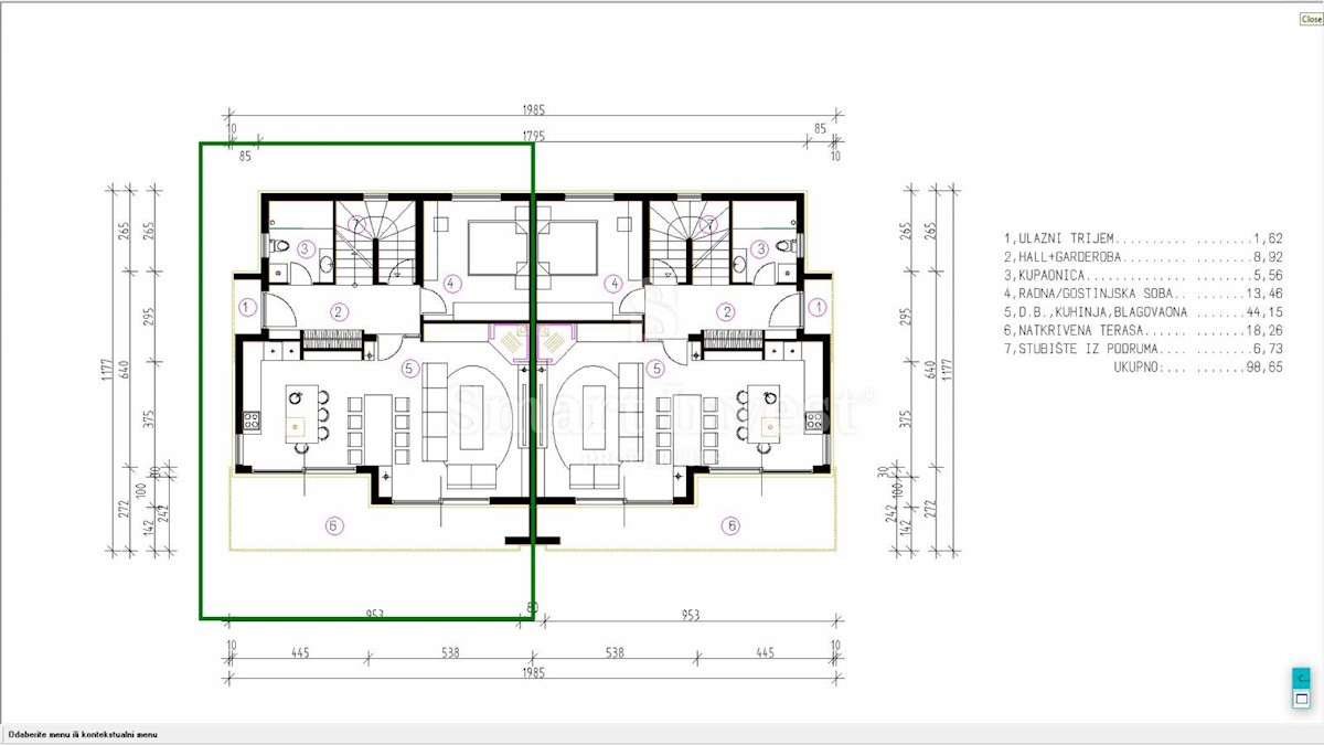 KOSTRENA, villa bifamiliare con piscina e vista mare, in costruzione