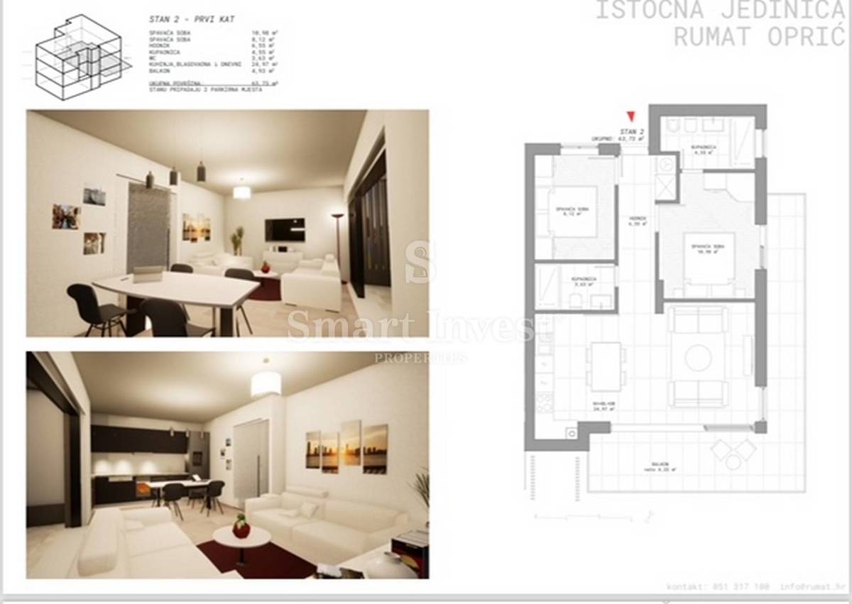 Appartamento Ika, Opatija - Okolica, 69,36m2