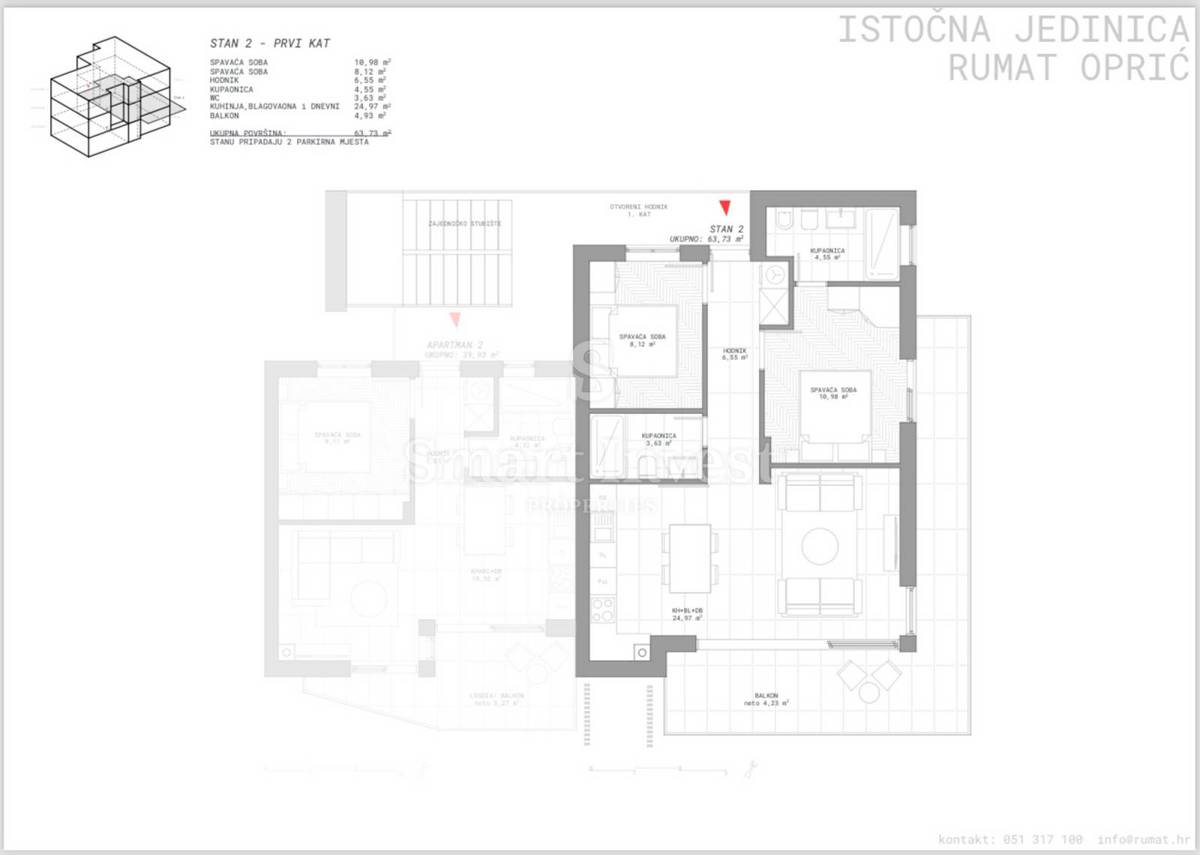 Appartamento Ika, Opatija - Okolica, 69,36m2