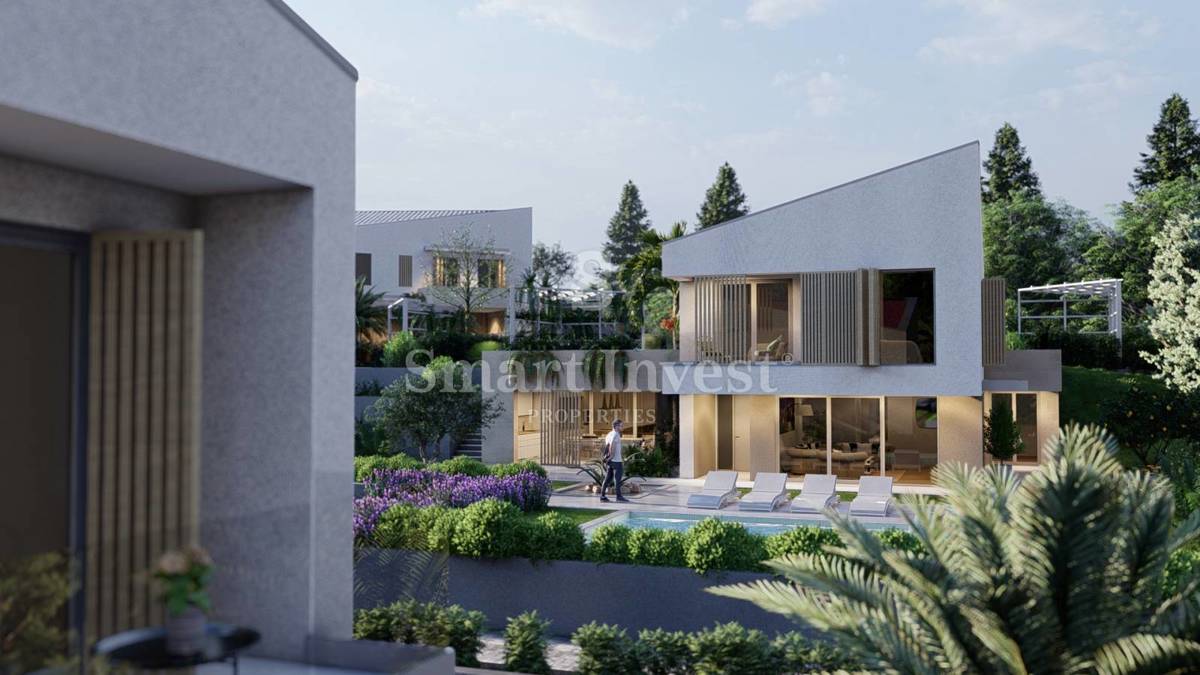 KRK - MALINSKA, villa moderna con piscina e vista mare