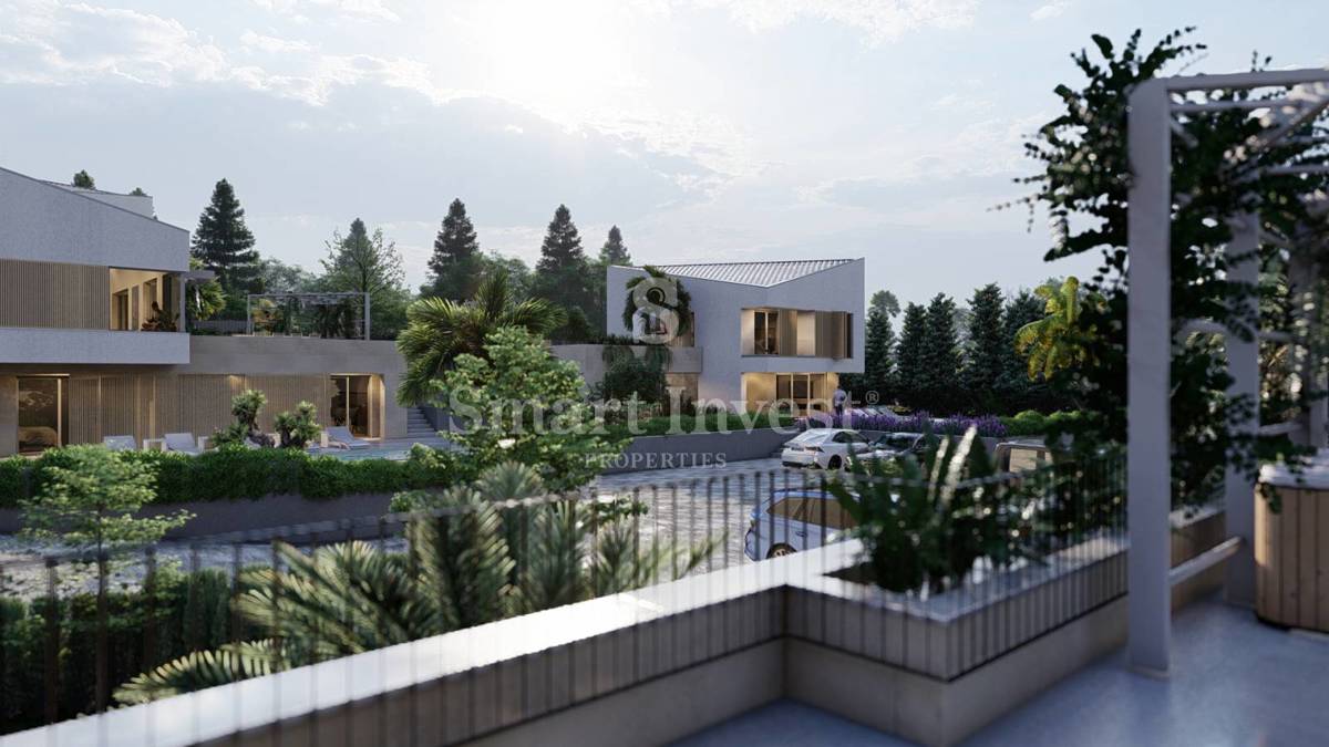 KRK - MALINSKA, villa moderna con piscina e vista mare