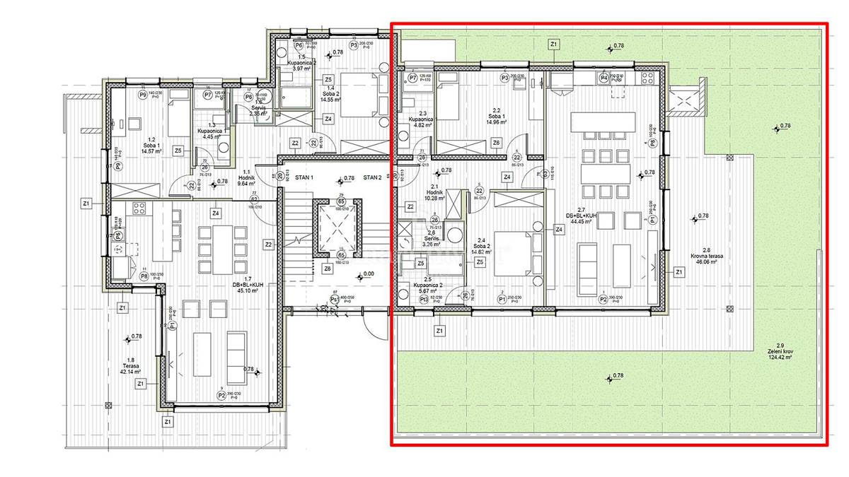 Appartamento Bivio, Rijeka, 1m2