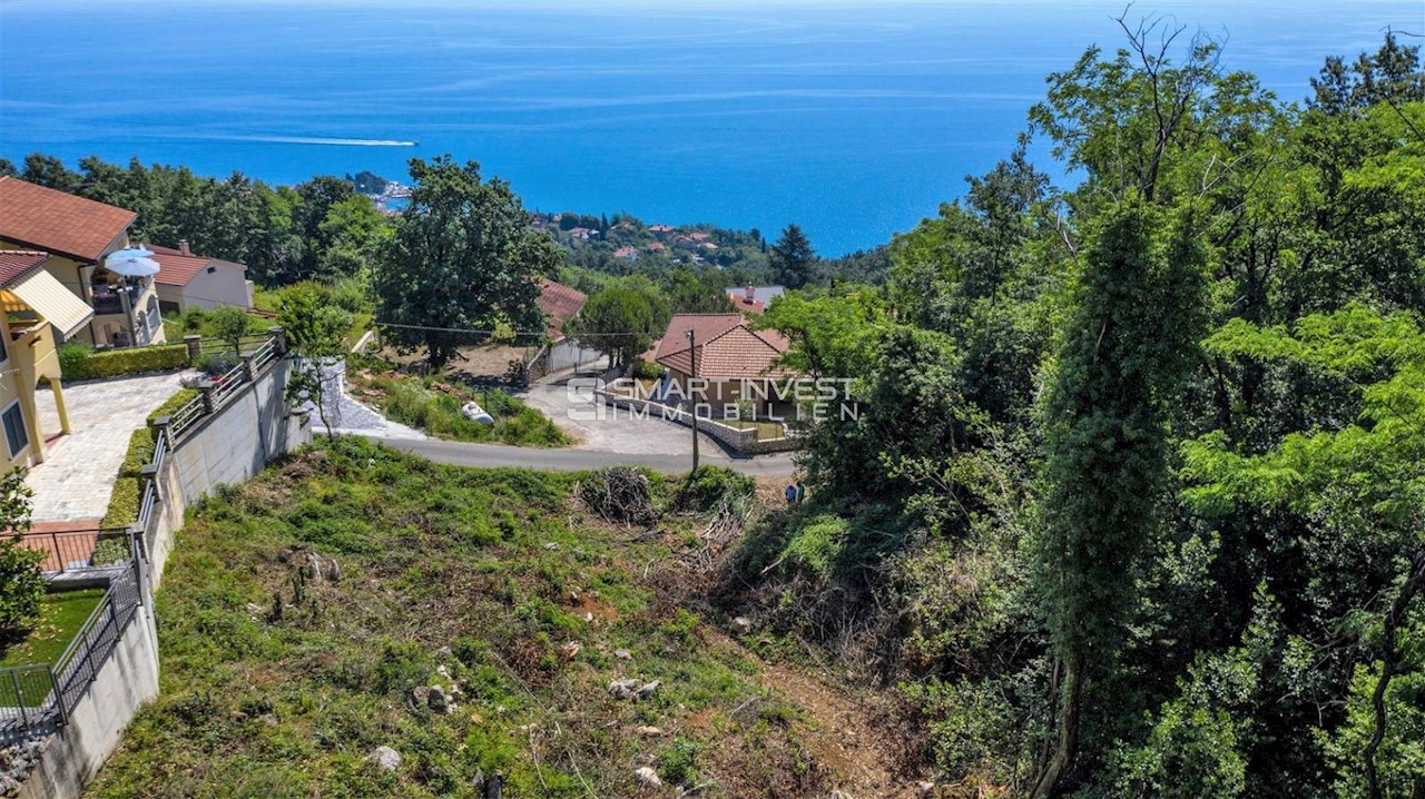 LOVRAN, Building land of 1539 m2 with amazing sea view