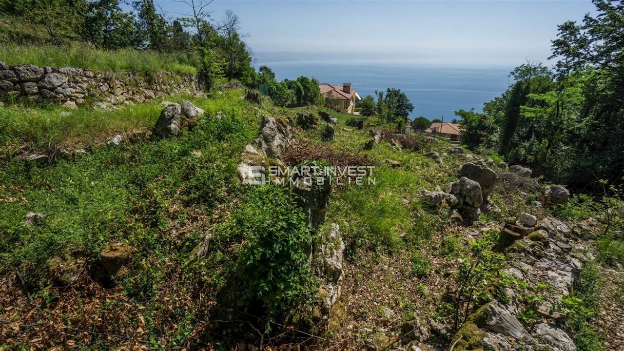 LOVRAN, Building land of 1539 m2 with amazing sea view