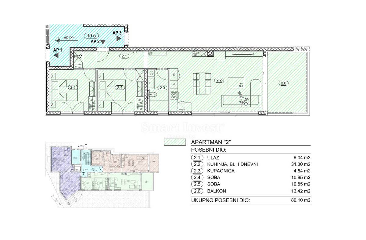 Appartamento Opatija, 65,02m2