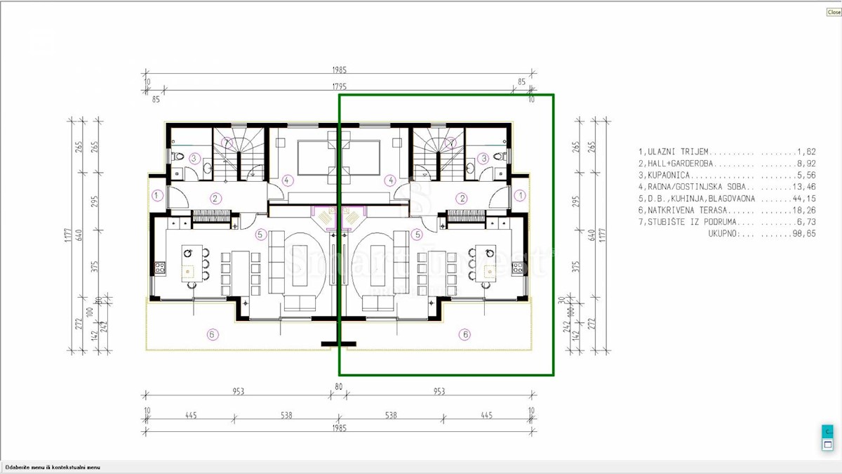 KOSTRENA, villa bifamiliare con piscina e vista mare, in costruzione