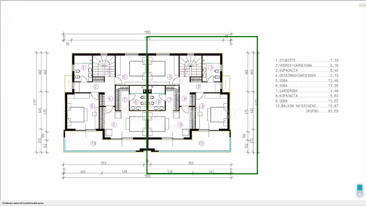 KOSTRENA, villa bifamiliare con piscina e vista mare, in costruzione