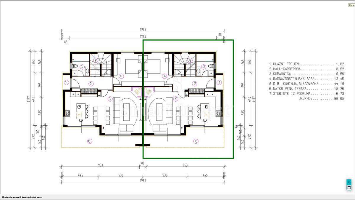 KOSTRENA, villa bifamiliare con piscina e vista mare, in costruzione