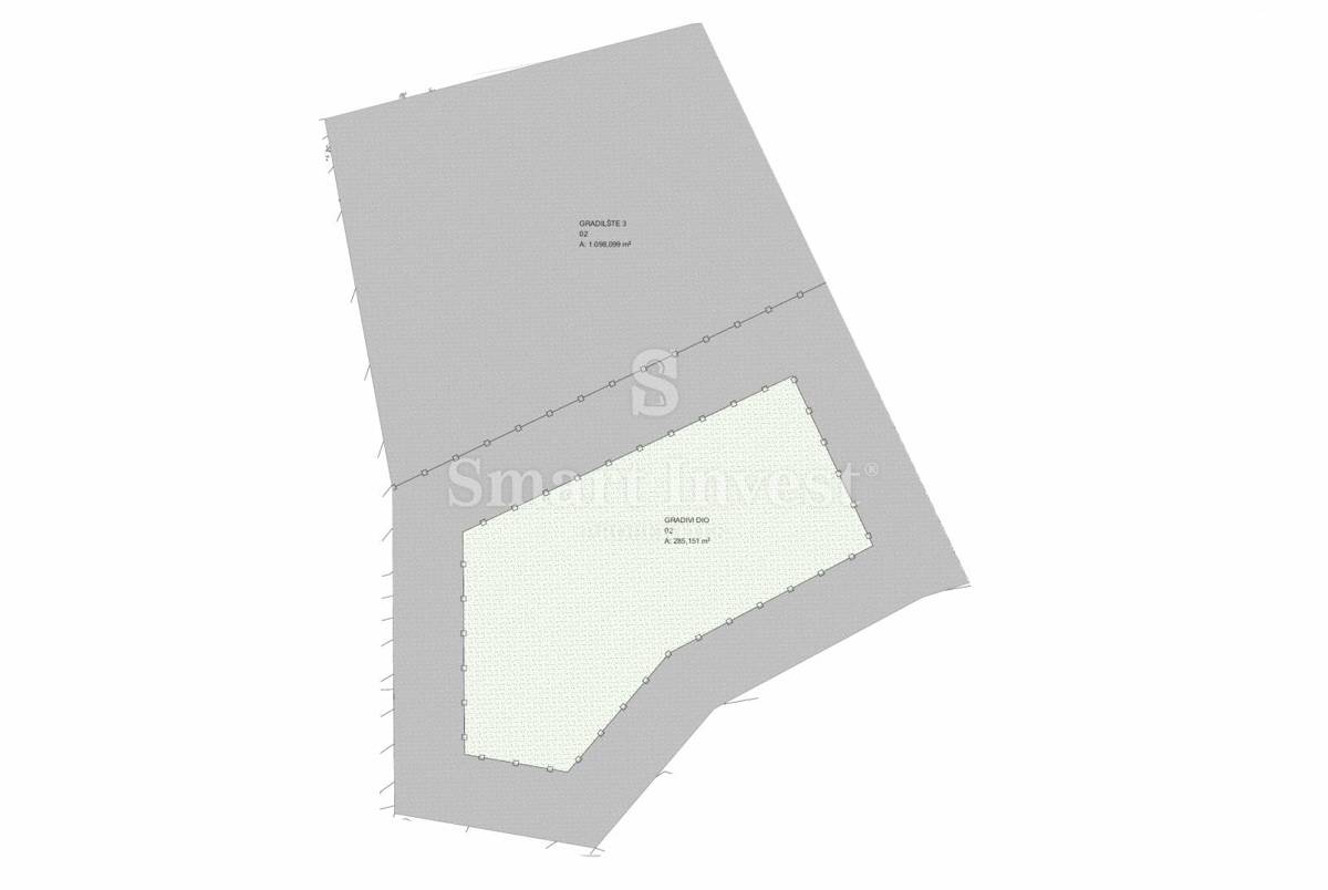 MOŠĆENIČKA DRAGA, terreno di 1098 m2 per costruire una villa vicino al mare