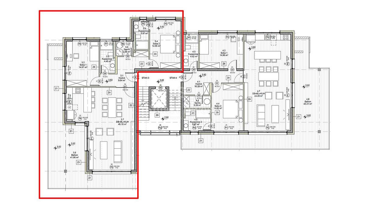 Appartamento Bivio, Rijeka, 1m2