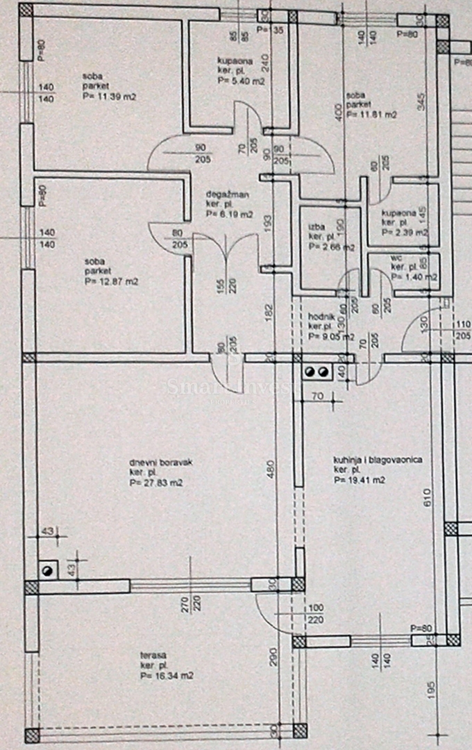Appartamento Marčeljeva Draga, Rijeka, 122,50m2