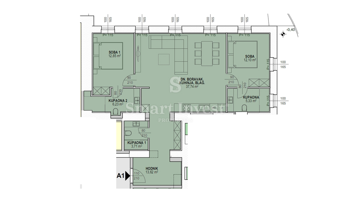 ABBAZIA – CENTRO, lussuoso appartamento fronte mare in villa ristrutturata