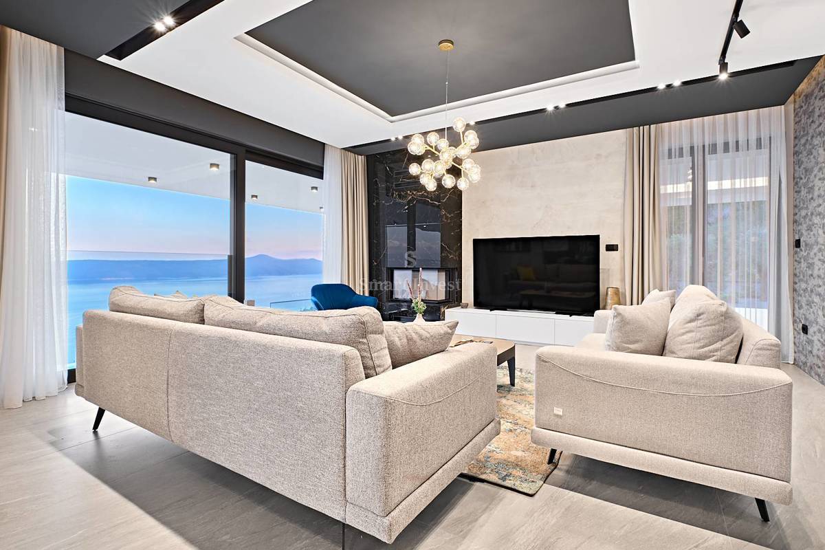 RIVIERA DI OPATIJA, Moderna villa di lusso con vista mare, in vendita