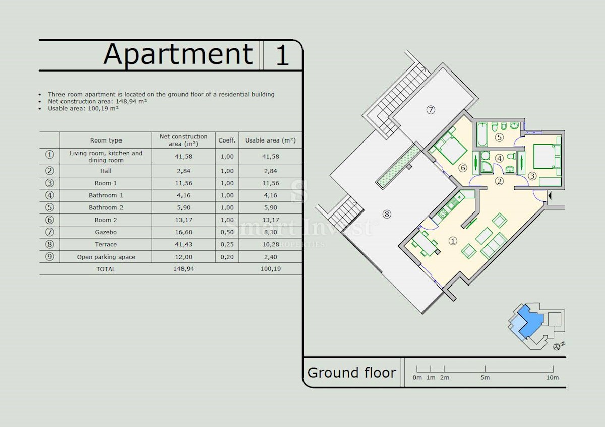 ABBAZIA – IČIĆI, Nuovo appartamento con giardino, vicino al mare, in vendita