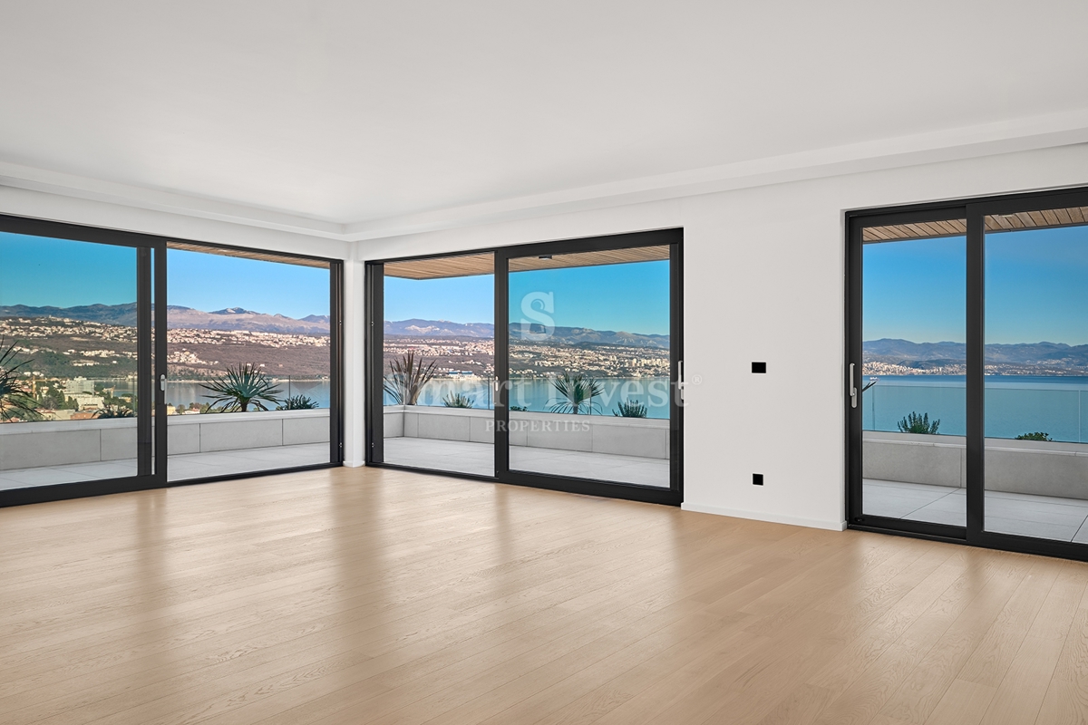 ABBAZIA, nuovo appartamento di lusso con piscina e vista mare impareggiabile