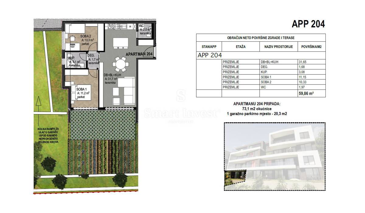 ABBAZIA, Nuovo appartamento con 2 camere da letto con giardino e vista mare