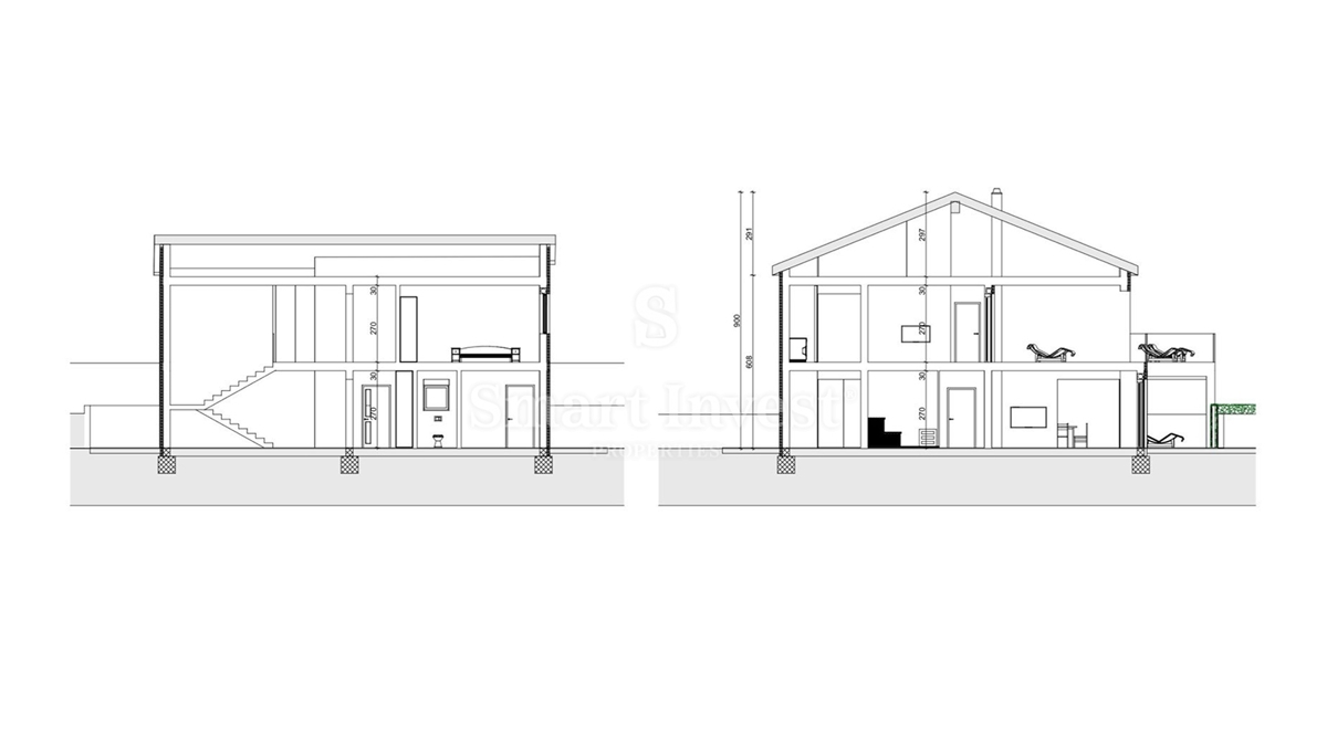 ABBAZIA - POBRI, casa non finita su un terreno di 1199 m2